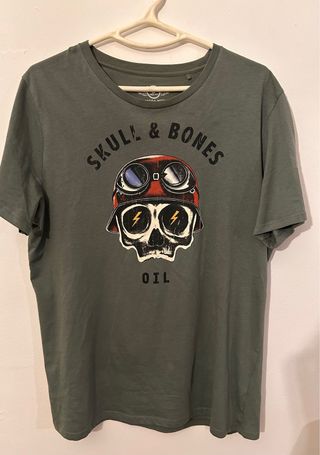 Camiseta verde militar Skull & Bones