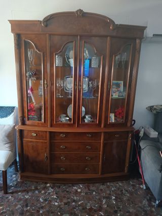 Vitrina madera salón - Mueble antiguo
