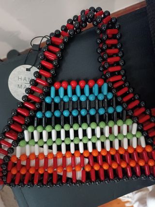 Bolso pequeño hecho a mano multicolor