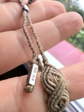 Pulsera Pandora macramé beige