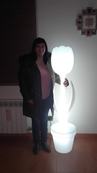 Lámpara Tulipán PVC blanca
