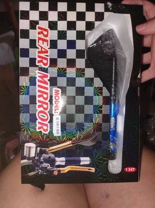 Espejo retrovisor moto - QK-1236-3 azul