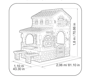FEBER Casita de Juegos Infantil Super Villa