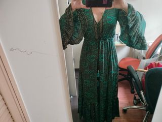 Vestido largo seda Hug&Clau talla S