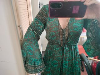 Vestido largo seda Hug&Clau talla S