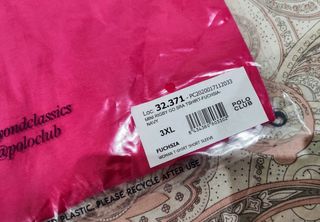 Camiseta Polo Club 3XL Rosa