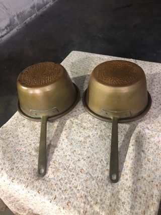 2 Pentole Rame Antiche Martellate