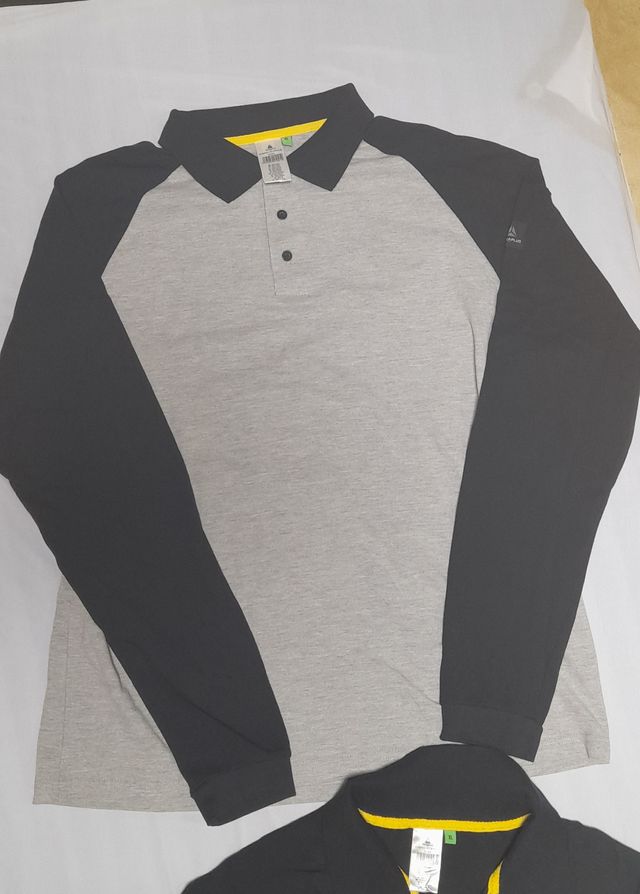 Polos Delta Plus XL- Gris y Negro