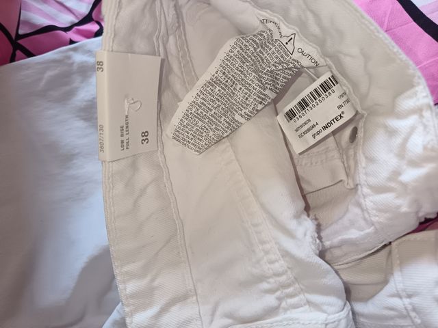 Pantalones blancos rectos