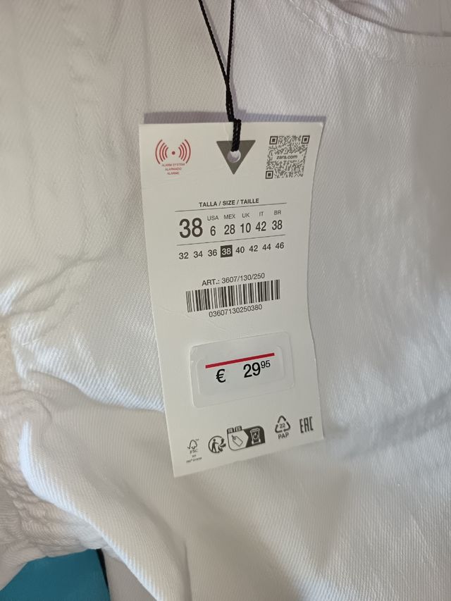 Pantalones blancos rectos