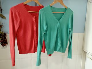 Rebequitas naranja y verde agua S/M