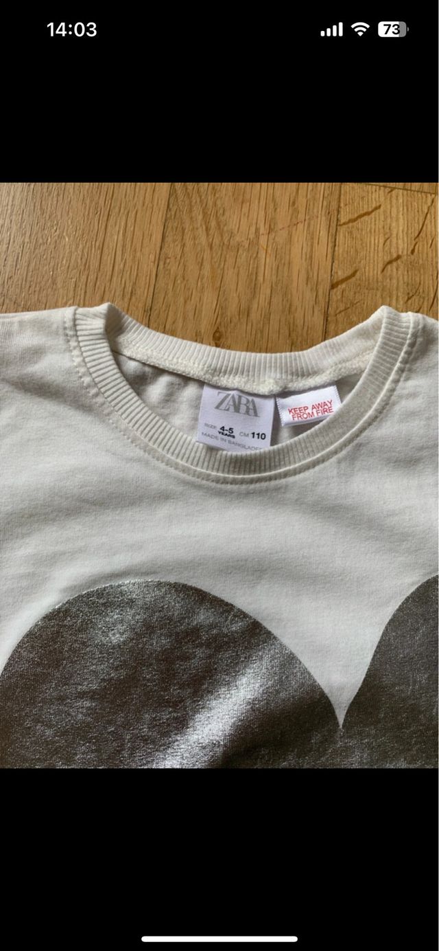 Completo Zara bimba: maglietta e gonna