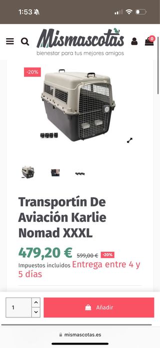 Transportín Perros Avión XXL