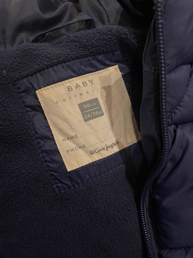 Cazadora bebé azul marino El Corte Inglés 98cm