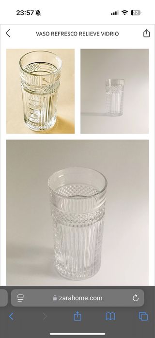 Vasos refresco vidrio - Relieve