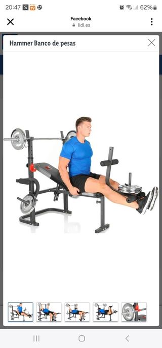 Banco pesas Hammer - gimnasio