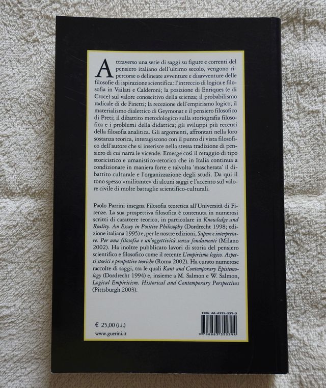 Filosofia e scienza nell'Italia del Novecento