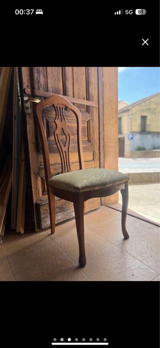 Sillas madera maciza - 6 unidades