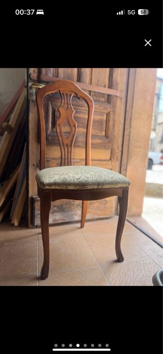 Sillas madera maciza - 6 unidades