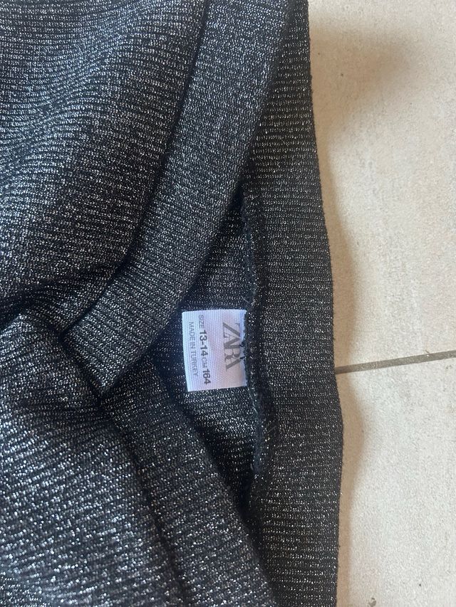 Pantalones Brillantes negro zara niña
