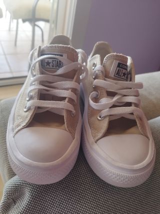 Converse plataforma beige