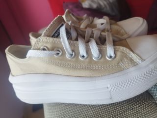 Converse plataforma beige
