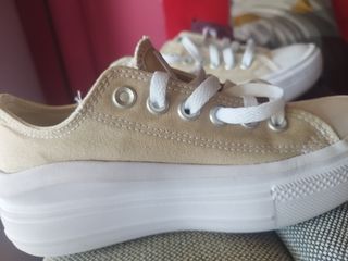 Converse plataforma beige