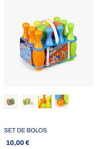 Bolos juego infantil