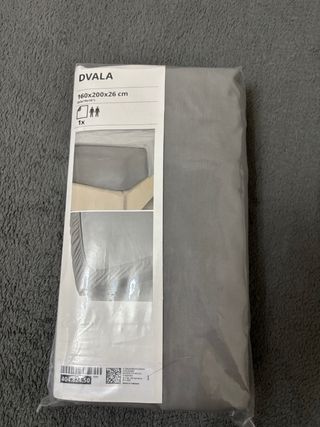 Sábanas grises algodón  ikea DVALA 160x200
