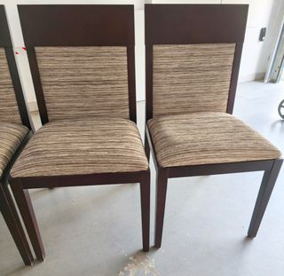 4 Sillas comedor - Madera & Tela.
Muy, muy cómodas