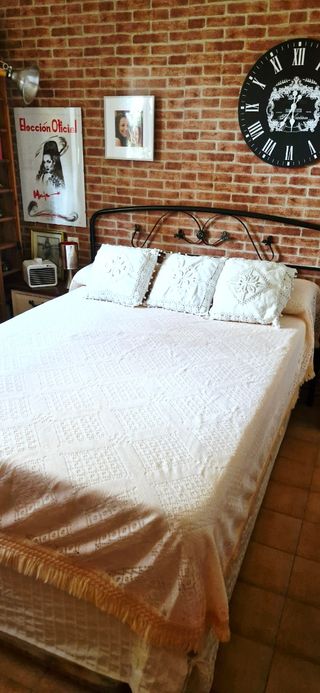 Colcha algodón rosa cama 1,30-1'35-