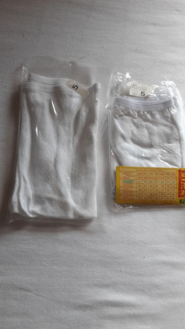 2 mutande donna bianche tg 5