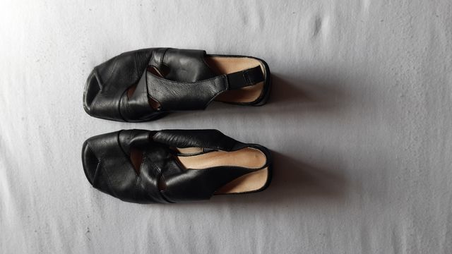 Sandali donna pelle nera tg 38