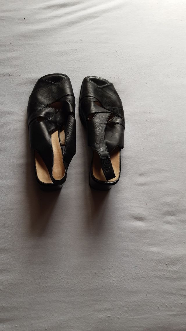 Sandali donna pelle nera tg 38