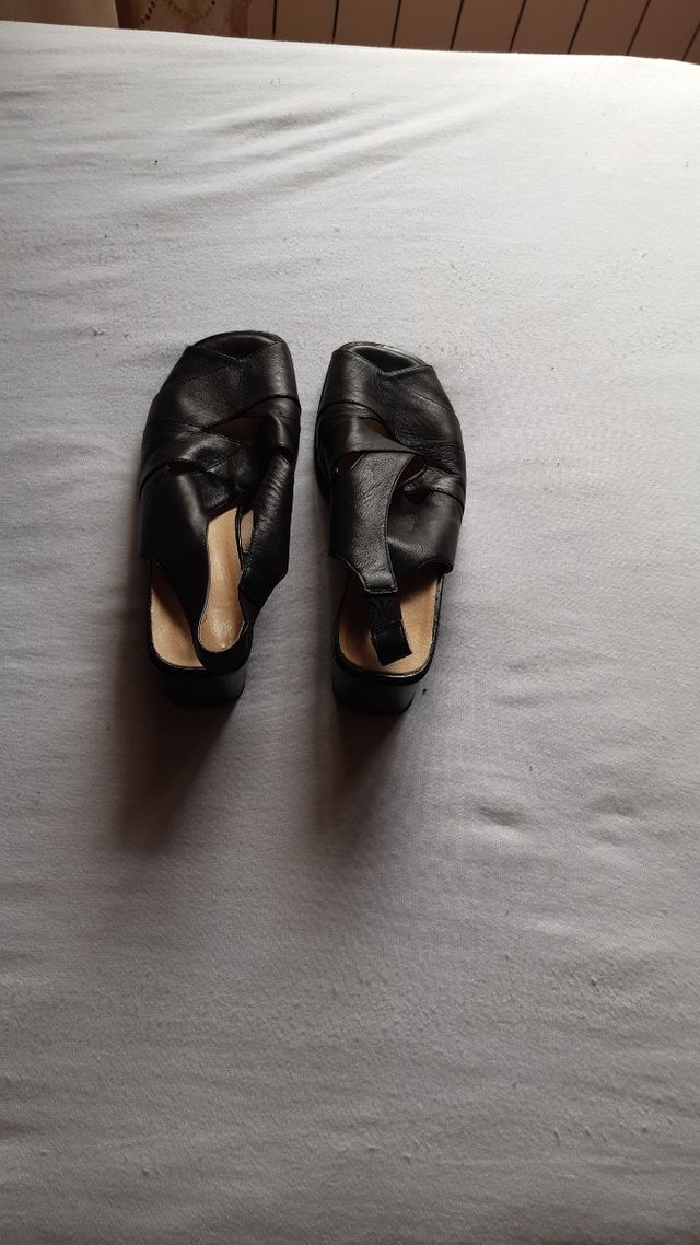 Sandali donna pelle nera tg 38