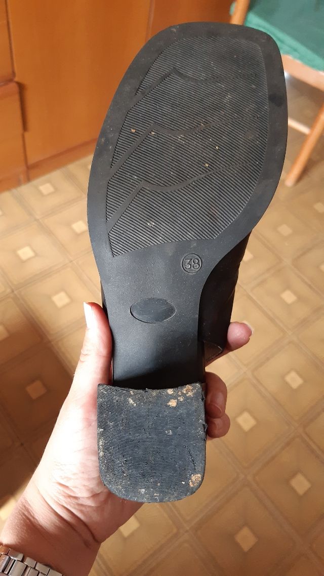 Sandali donna pelle nera tg 38