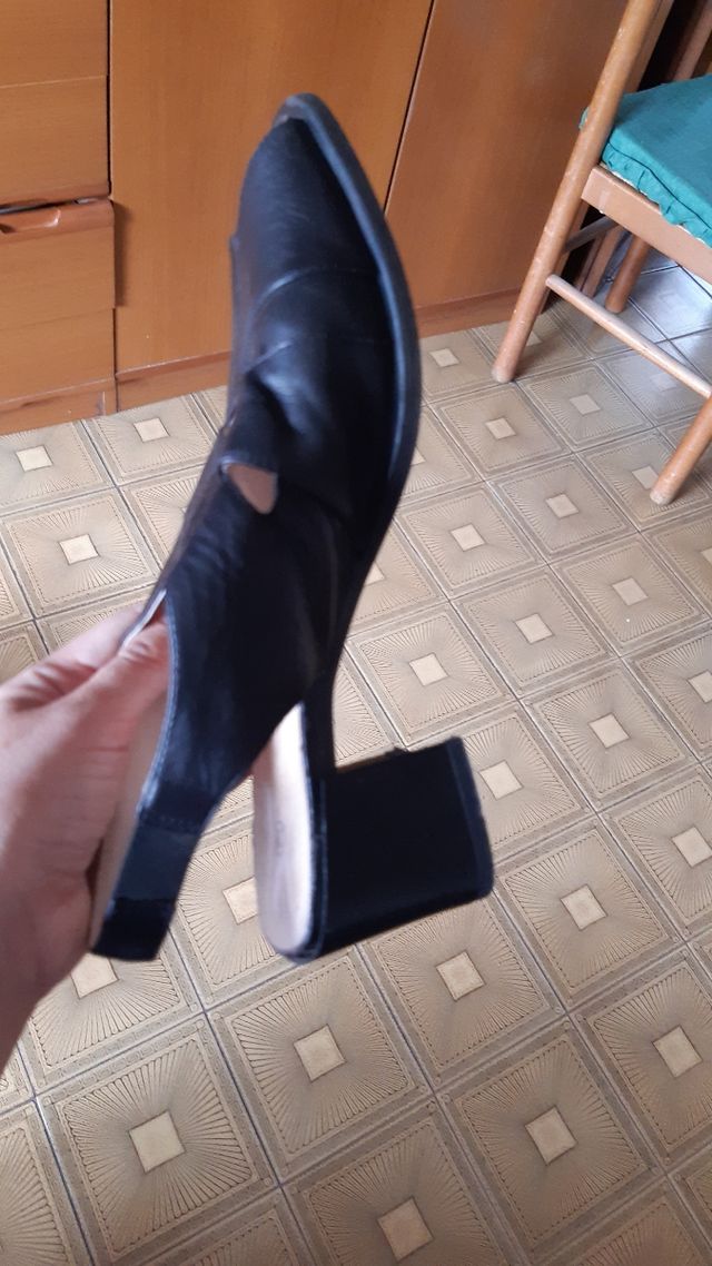 Sandali donna pelle nera tg 38