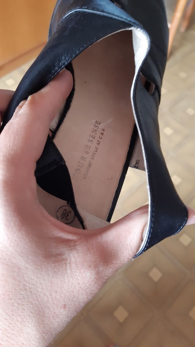 Sandali donna pelle nera tg 38