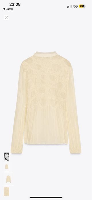 BLUSA BORDADOS ABALORIOS ZARA COLLECTION