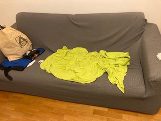Sofa Cama Cinza - Capa de Tecido