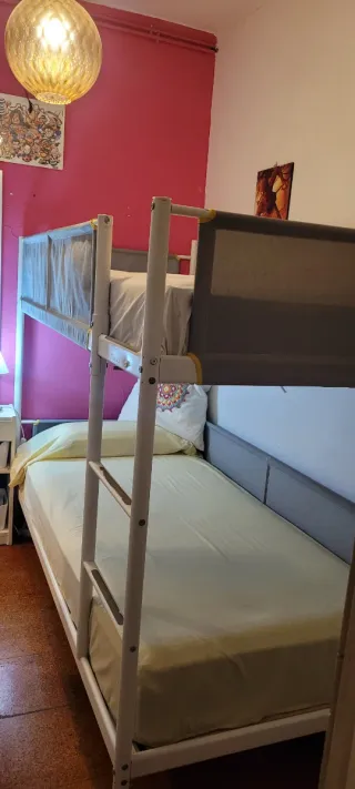 Litera infantil Ikea - Blanca y Gris + 2 colchones