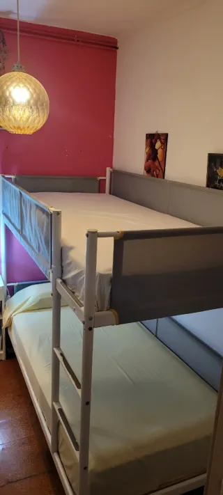 Litera infantil Ikea - Blanca y Gris + 2 colchones