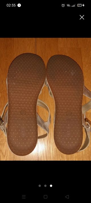 Sandalias Geox Vega 39 plata