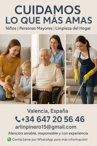 Cuido de niños,adultos mayores y limpieza