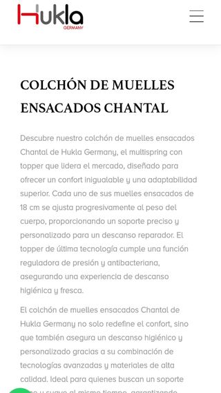 COLCHÓN HUKLA GERMANY 150x190x29 SEMINUEVO