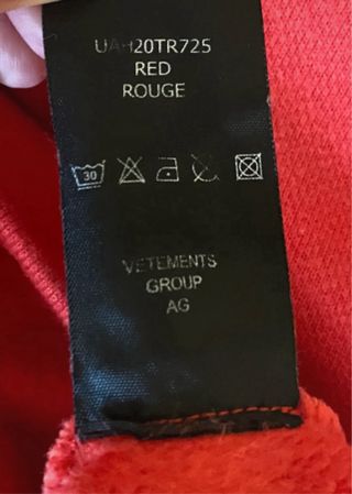 Sudadera Roja Vetements