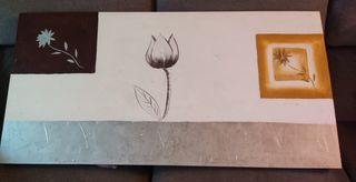 Cuadro salón - Flores - 120x60cm.