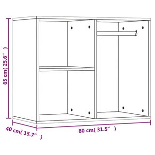 vidaXL Tocador con LED y 2 armarios madera