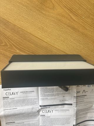 Lampada da parete LED CELAVY nera e argento