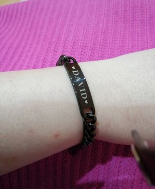 Pulsera personalizada David - Acero